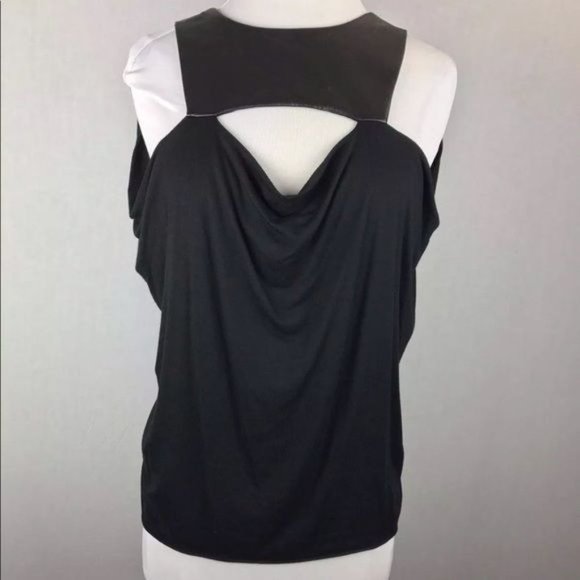 Yigal Azrouel Leather Bib Cut Out CUT25 Top - Picture 7 of 9